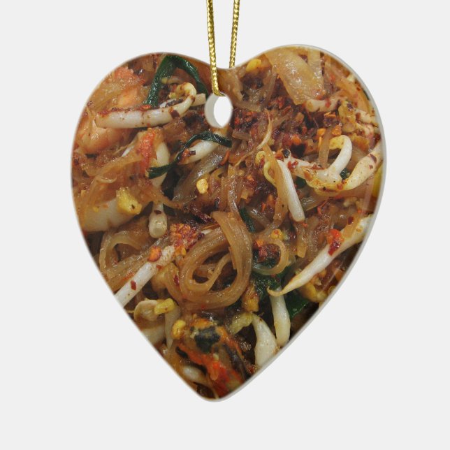 Pad Thai [ผัดไทย] Thailand Street Food Ceramic Tree Decoration (Left)