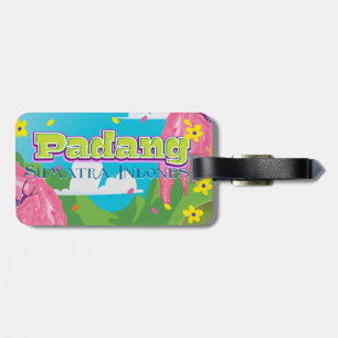 Padang indonesia travel poster luggage tag