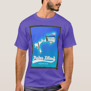 Padar Island Indonesia map T-Shirt