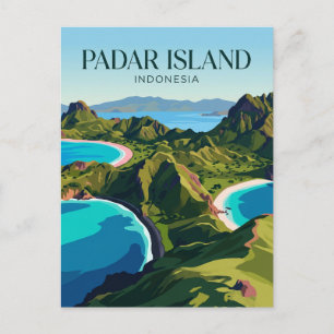 Padar Island Indonesia Postcard