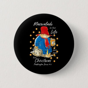 Paddington Bear Xmas Marmalade For Life Cute Merry 6 Cm Round Badge