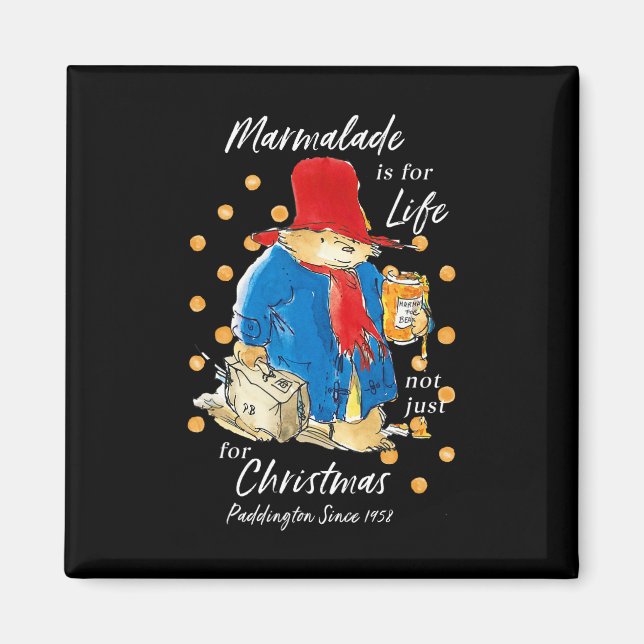 Paddington Bear Xmas Marmalade For Life Cute Merry Magnet (Front)