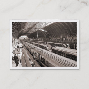 Paddington Station, London. Mini Photo (bordered) Business Card