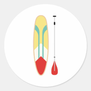 Paddle Board Classic Round Sticker