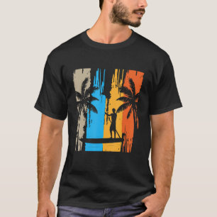 Paddle Board Retro Paddleboard Paddleboarding For T-Shirt