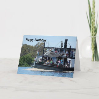 Paddle Boat Birthday Card