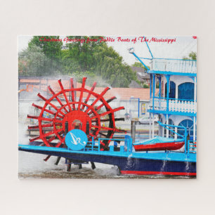 Paddle Boat Mississippi.Christmas Greetings Jigsaw Puzzle