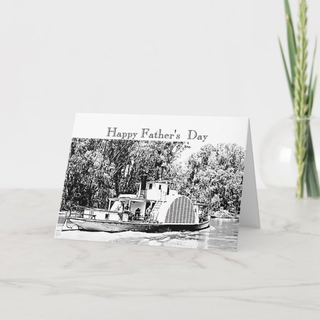 Paddle Boat on Murray River Victoria Nosalgic Card (Front)