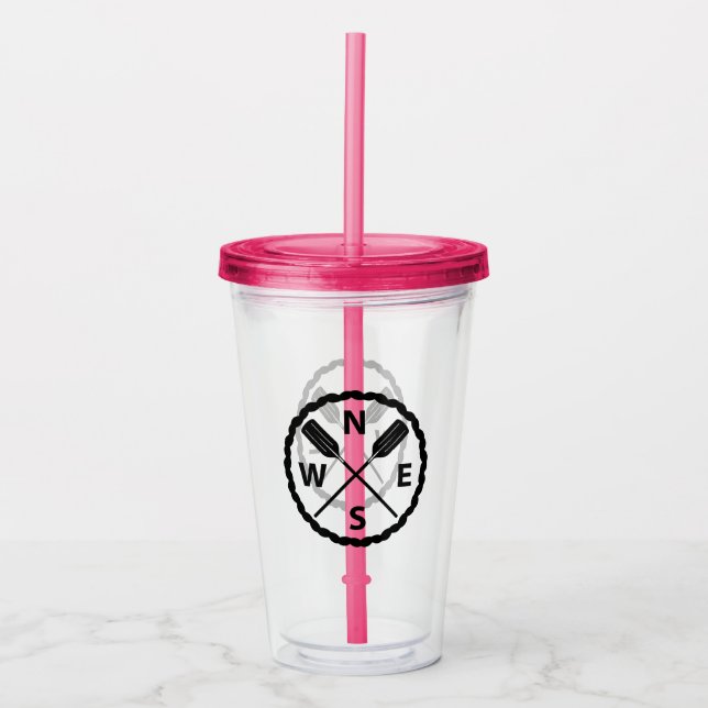 Paddle Explorer Design - Acrylic Tumbler (Front)