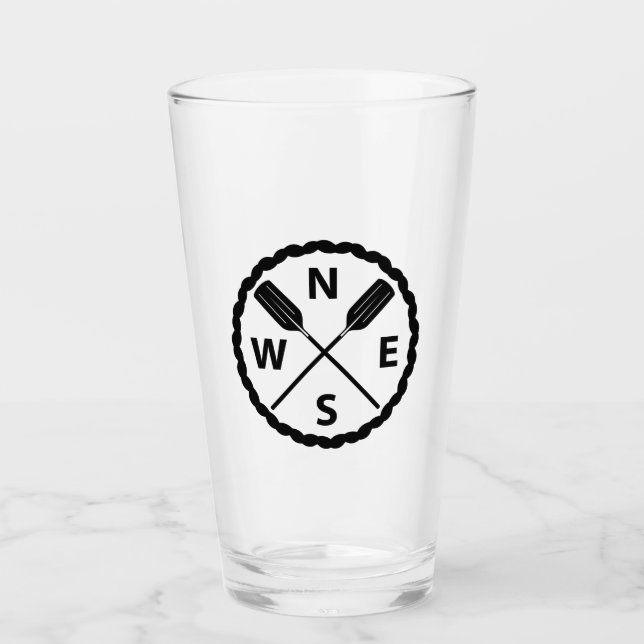 Paddle Explorer Design - Glass Cup (Front)