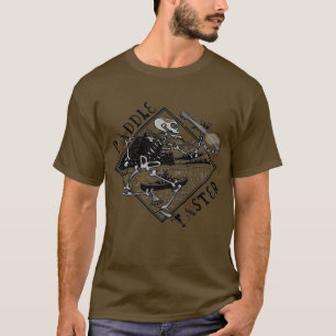 Paddle Faster Skeleton Canoe T-Shirt