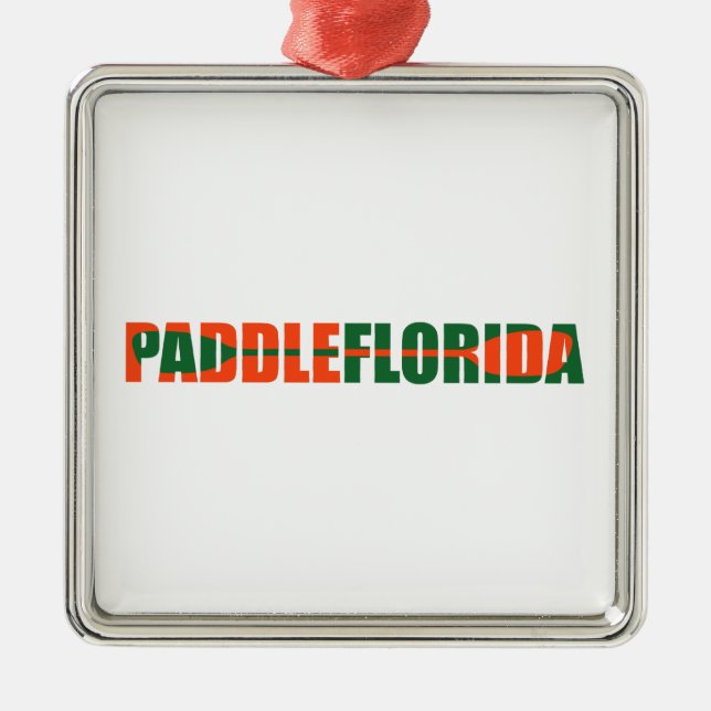 Paddle Florida Kayaking Metal Ornament (Front)