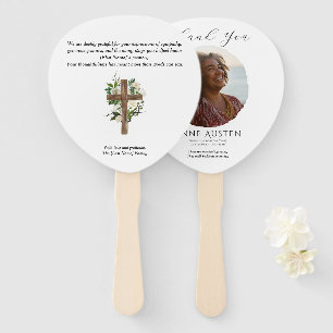 Paddle Funeral Hand Fan – Rounded Corners