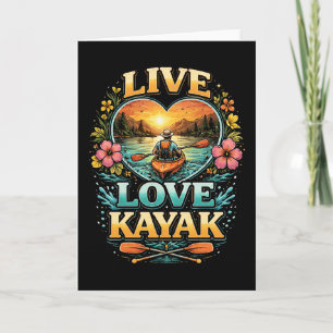 Paddle Into the Sunset Holiday Card