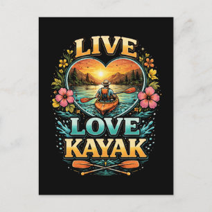 Paddle Into the Sunset Postcard