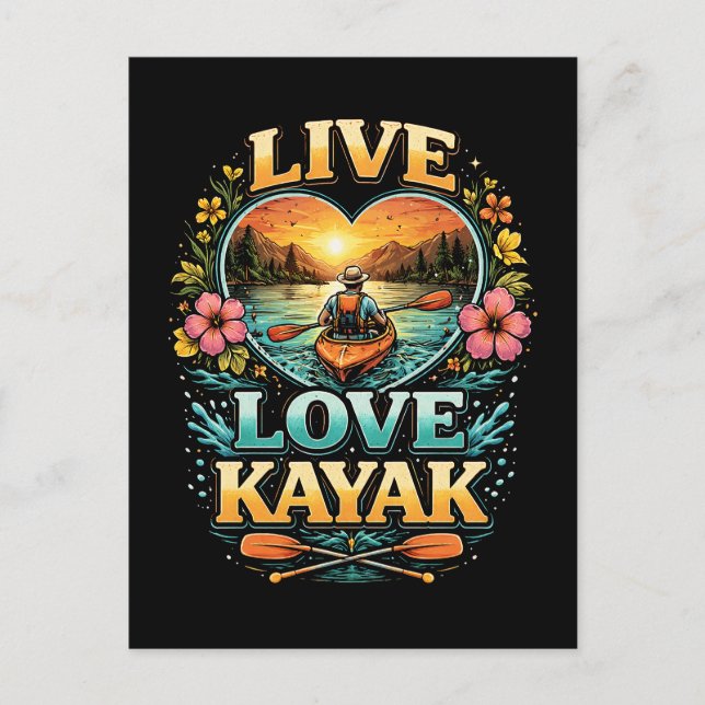 Paddle Into the Sunset Postcard (Front)
