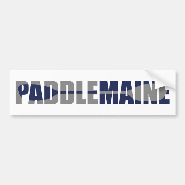 Paddle Maine Kayaking Bumper Sticker (Front)