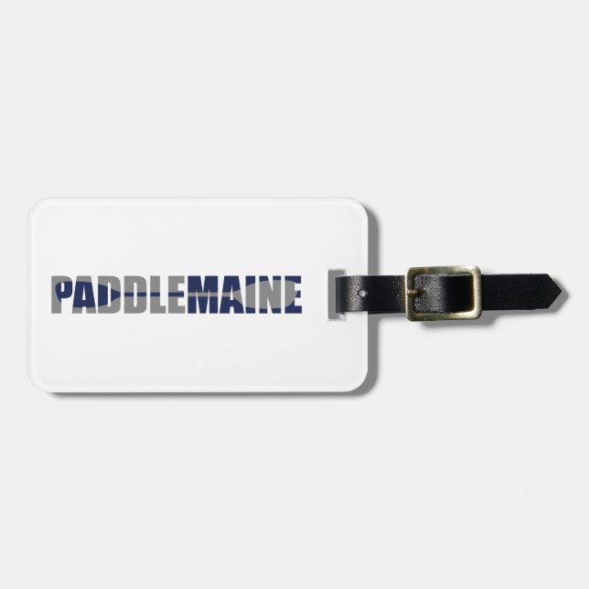 Paddle Maine Kayaking Luggage Tag (Front Horizontal)