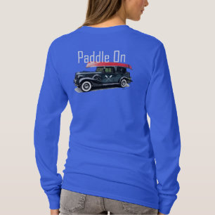 Paddle On Classic Car Design - Women's Basic Long T-Shirt