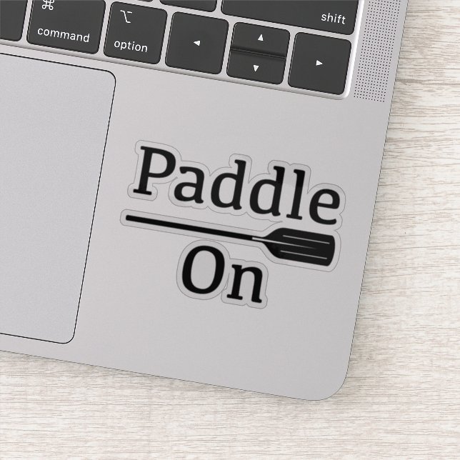 Paddle On Design - Custom-Cut Vinyl Sticker (Detail)