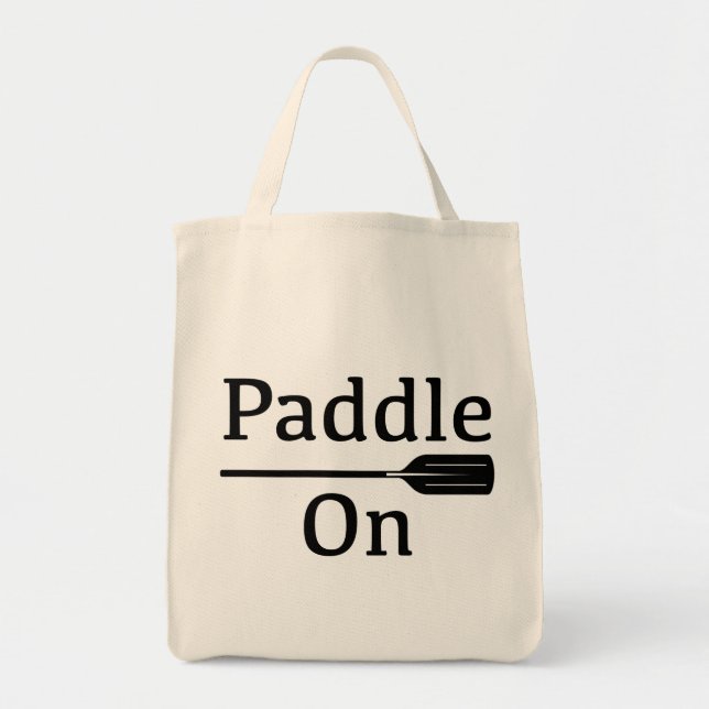 Paddle On Design - Grocery Tote Bag (Front)
