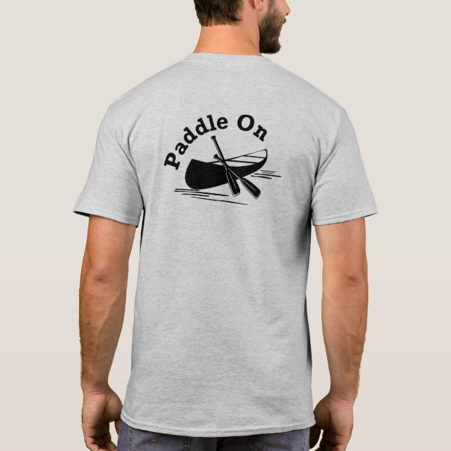 Paddle On Design - Men's Basic T-Shirt (Back)