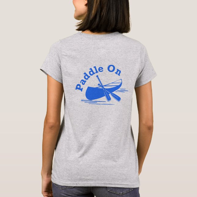 Paddle On Design - Women's Basic T-Shirt (Back)