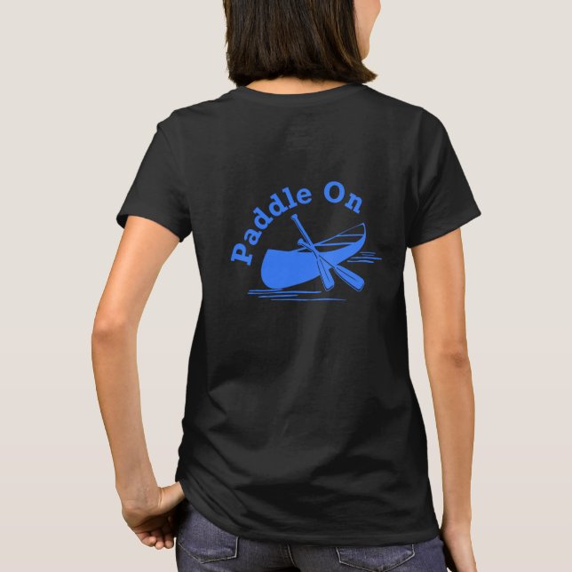 Paddle On Design - Women's Basic T-Shirt (Back)