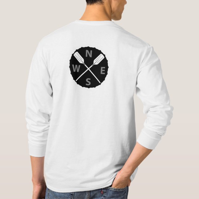Paddle On Explorer Design - Men's Basic Long Sleev T-Shirt (Back)