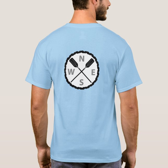 Paddle On Explorer Design - Men's Basic T-Shirt (Back)
