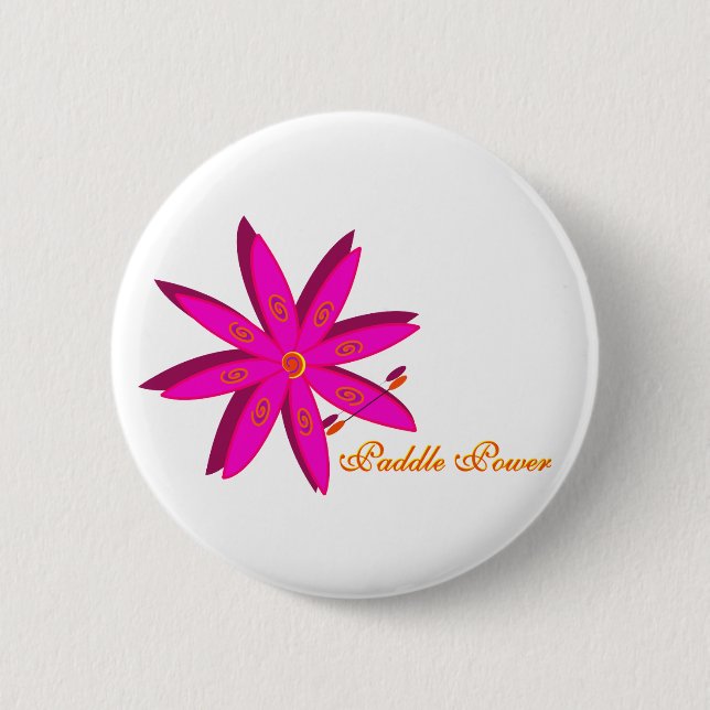 Paddle Power (Pink) 6 Cm Round Badge (Front)