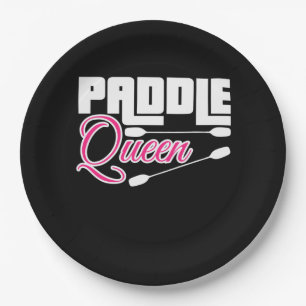Paddle Queen Girl Kayak Paper Plate