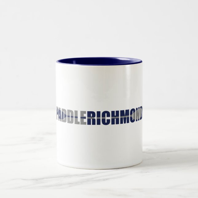 Paddle Richmond Virginia Kayaking Two-Tone Coffee Mug (Center)