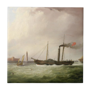 Paddle Steamer Ariel 1831 Ceramic Tile