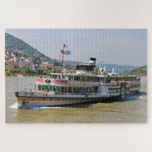 Paddle steamer, Goethe, Rhine River, Germany Jigsaw Puzzle