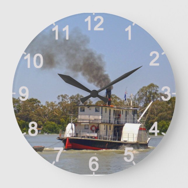 Paddle Steamer River Murray, Wall Clock (Front)