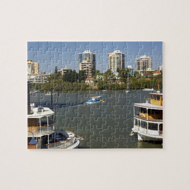 Paddle Steamers, Brisbane River, Brisbane, Jigsaw Puzzle (Horizontal)