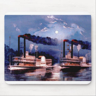 Paddle steamers mouse pad