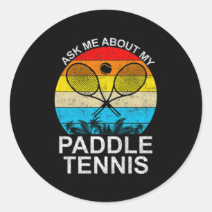 Paddle Tennis Table Tennis Professional Player Tea Classic Round Sticker