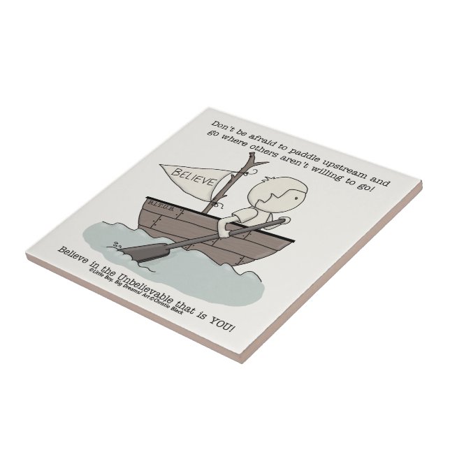 Paddle Upstream Ceramic Tile (Side)