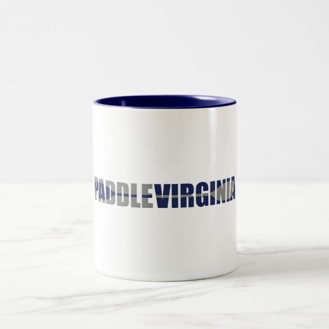 Paddle Virginia Kayaking Two-Tone Coffee Mug (Center)