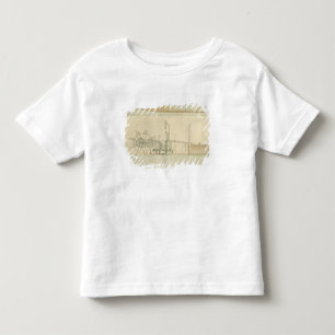 Paddle-wheel, perspective view of machinery drawn toddler T-Shirt