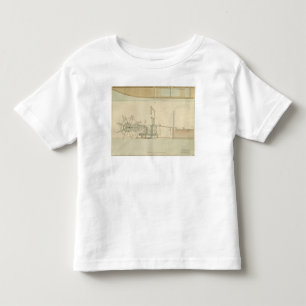 Paddle-wheel, perspective view of machinery drawn toddler T-Shirt