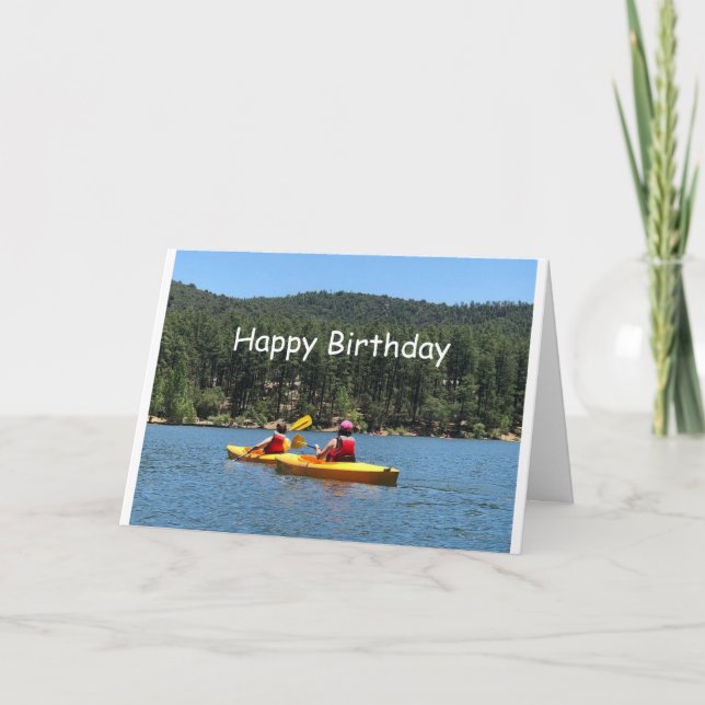PADDLE YOUR WAY TO A HAPPY BIRTHDAY CARD (Front)