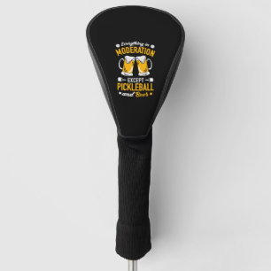 Paddleball Tennis - Badminton Pickleball and Beer Golf Head Cover