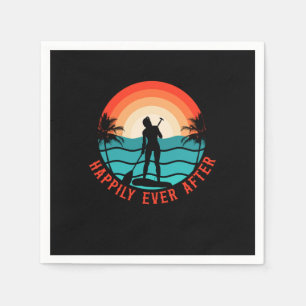 Paddleboard And She Lived Happily Ever After Girl  Napkin