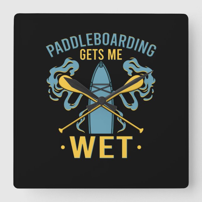 Paddleboard Paddleboarding Square Wall Clock (Front)