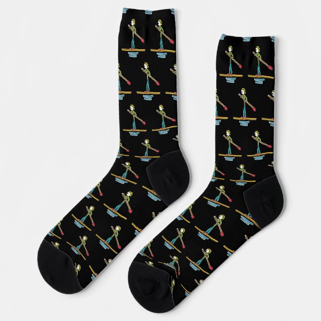 Paddleboard Stickman Socks (Left)