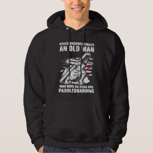 Paddleboarding Dad Christian Paddle Board Grandpa Hoodie