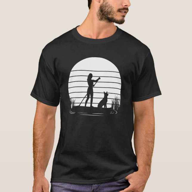 Paddleboarding Dog Sup Stand Up Paddle Board T-Shirt (Front)